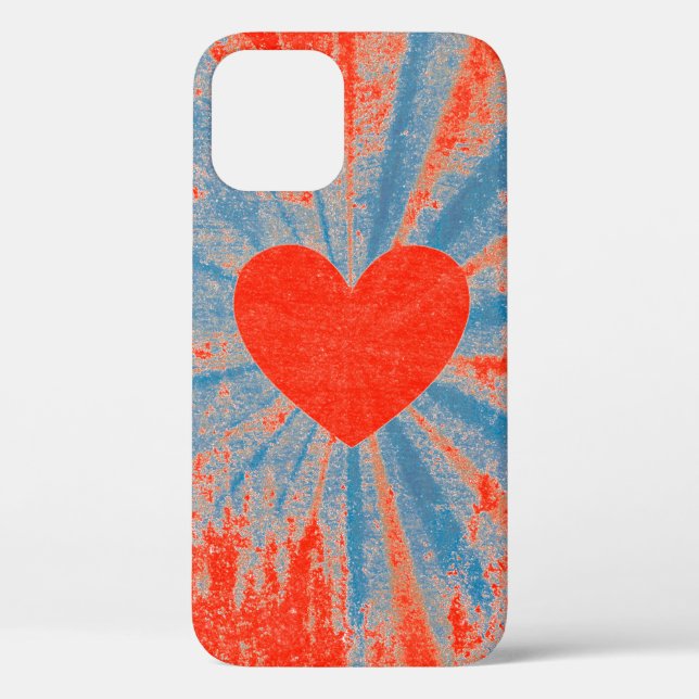 Red starburst valentine heart Case-Mate iPhone cas Case (Back)