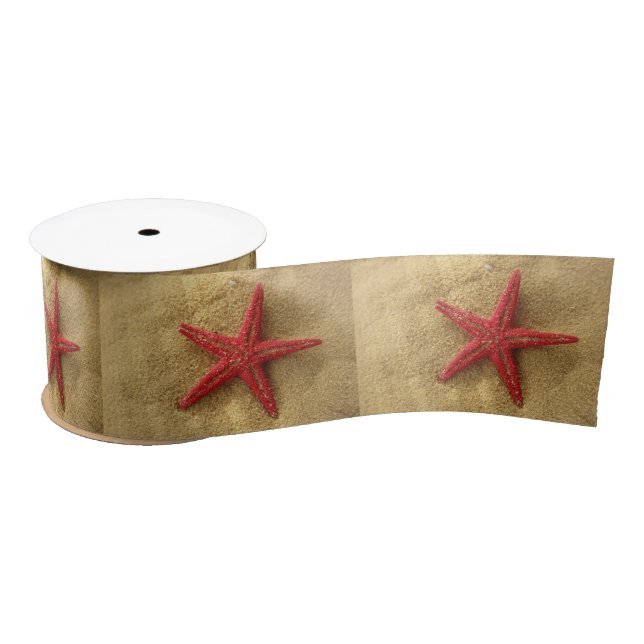red starfish ribbon (Spool)
