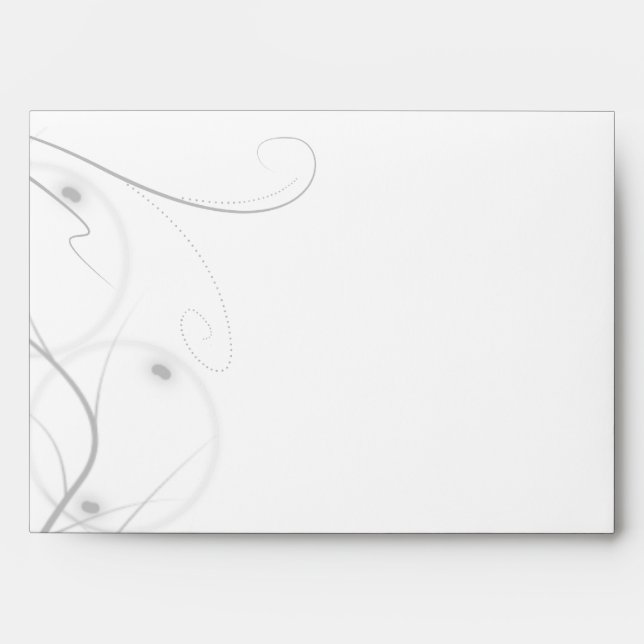 Red Starfish with Silver Coral Wedding Envelope (Front)