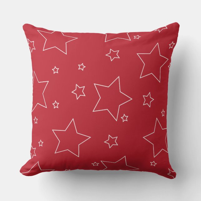 Red Stars 4th of July Pillow (Front)