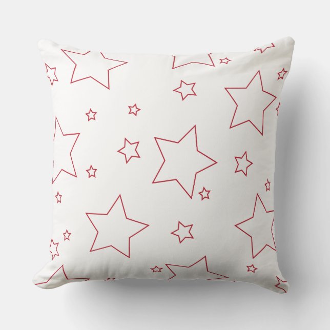 Red Stars 4th of July Pillow (Front)