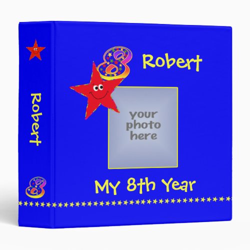 Red Stars 8th Year Memories Album 3 Ring Binder