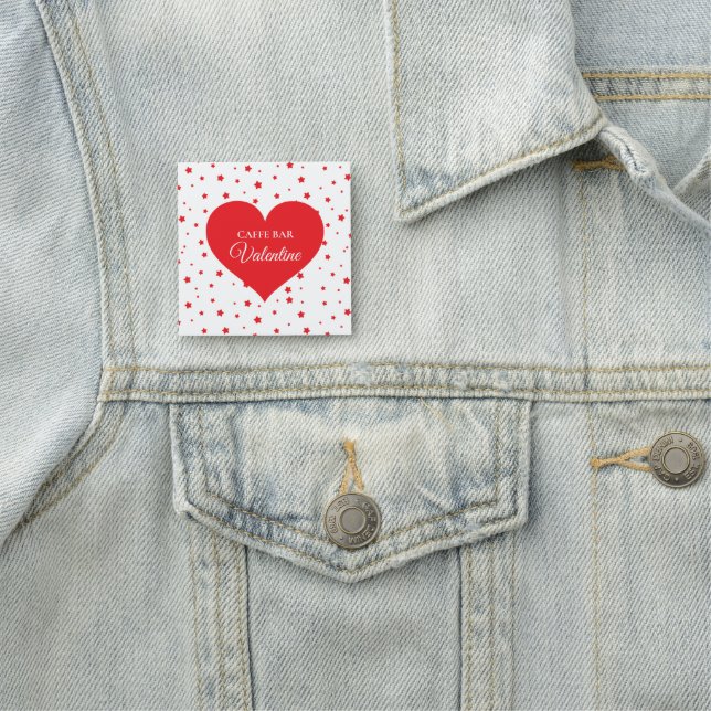 Red Stars And Heart Name Tag (In Situ)
