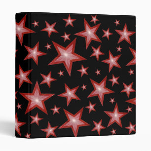 Red Stars binder black