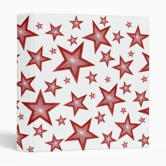 Red Stars binder white