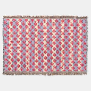 Red stars blue and white stripes throw blanket