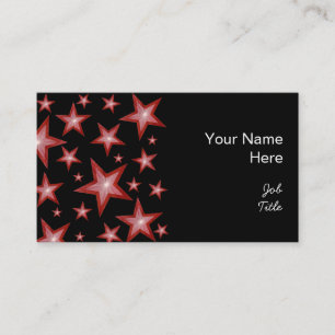 Red Stars business card side black
