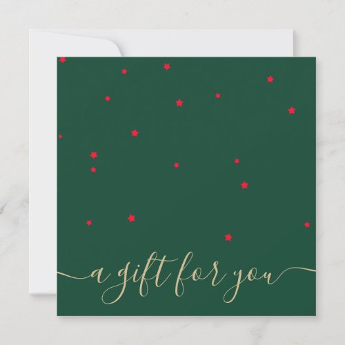 Red Stars Christmas Gift Certificate