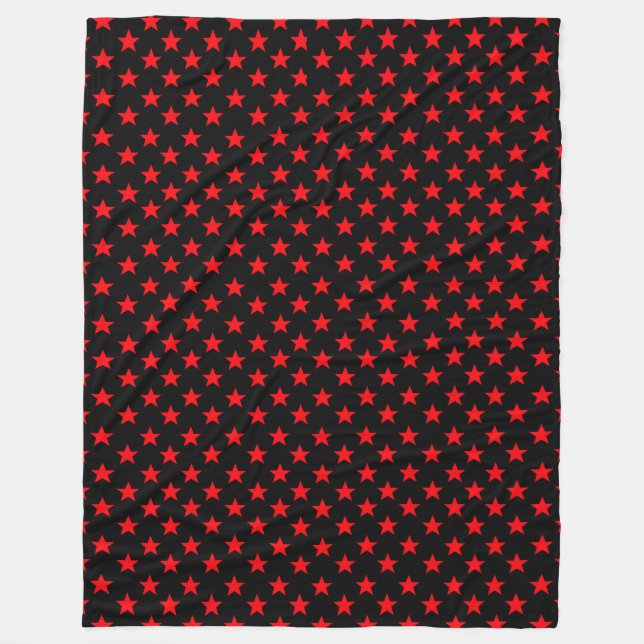 Red Stars Fleece Blanket (Front)