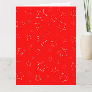 Red Stars Folded Greeting Card