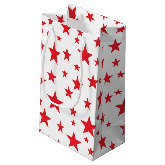 Red Stars Gift Bag (Back Angled)