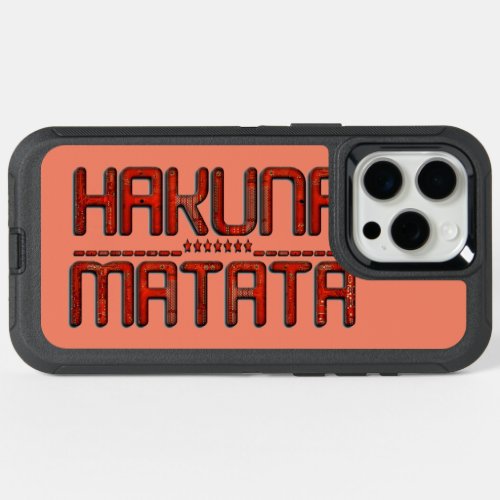 Red Stars  Hakuna Matata iPhone 15 Pro Max Case