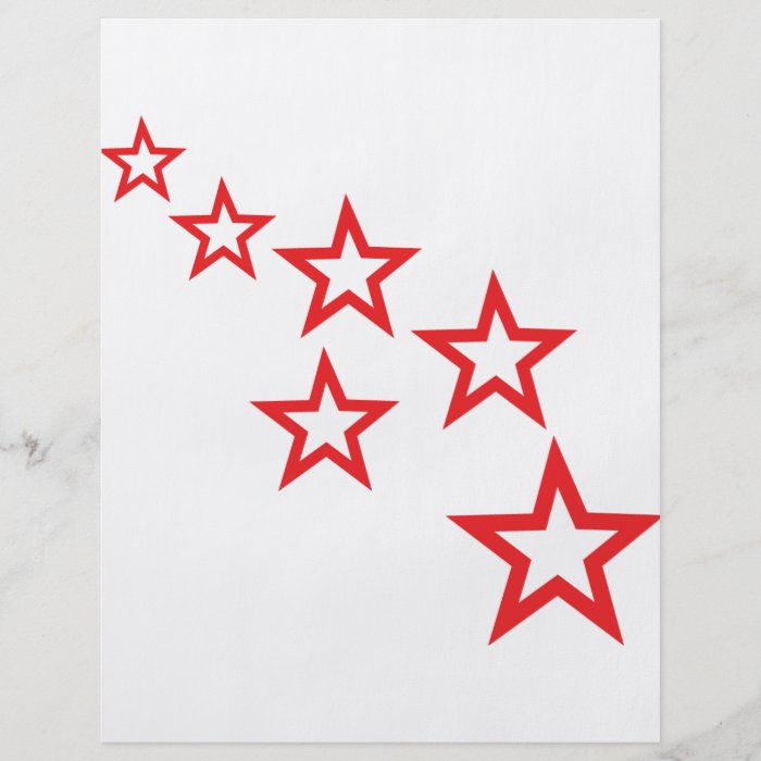 red stars icon flyer