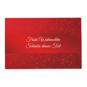 red stars ind red placemat