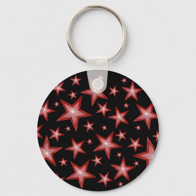 Red Stars keychain black (Front)