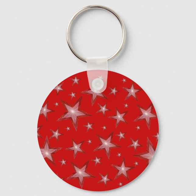 Red Stars keychain red (Front)