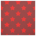Red Stars Maroon Background Textile Fabric