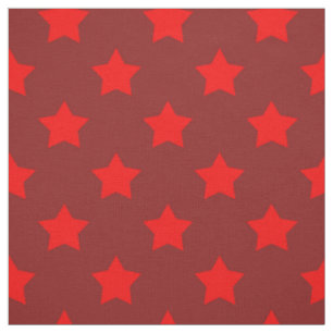 Red Stars Maroon Background Textile Fabric