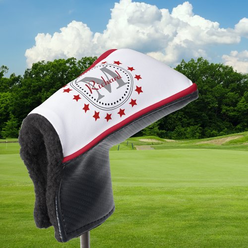 Red Stars Monogram Golf Head Cover