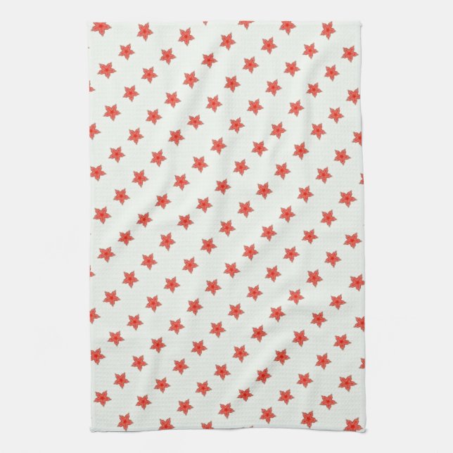 red stars on white towel (Vertical)