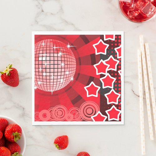 Red Stars Party Napkins