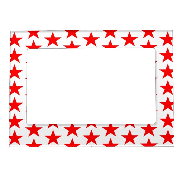 Red Stars Pattern Magnetic Frame (Front)