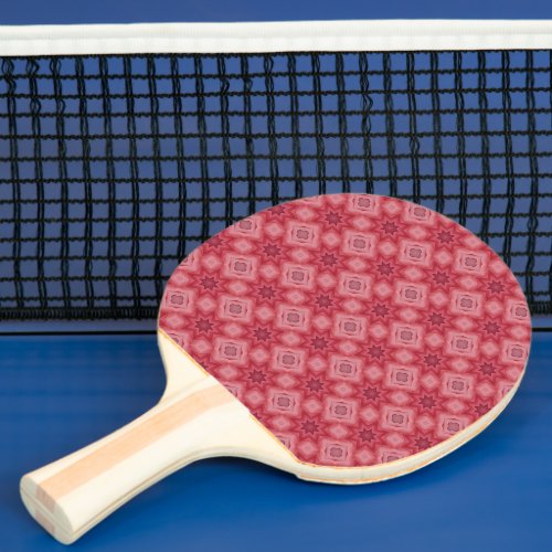 Red Stars Seamless Pattern Ping Pong Paddle