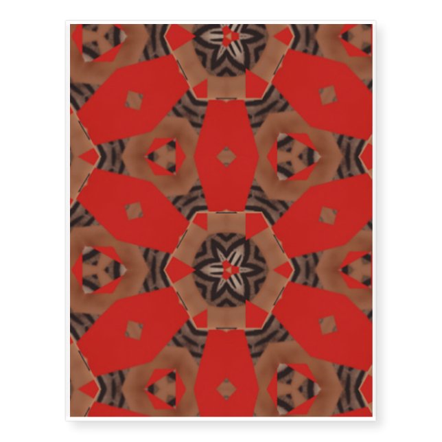 Red Stars Temporary Tattoo (Front)