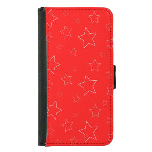 Red Stars Wallet Phone Case