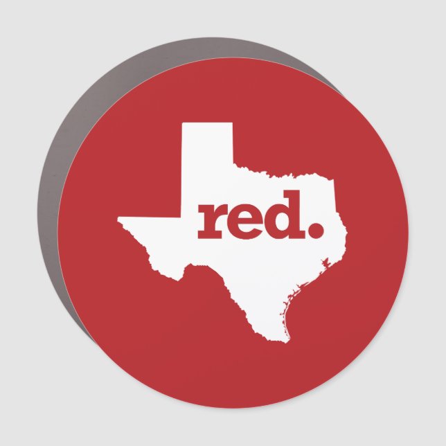 RED STATE CAR MAGNET (Front)