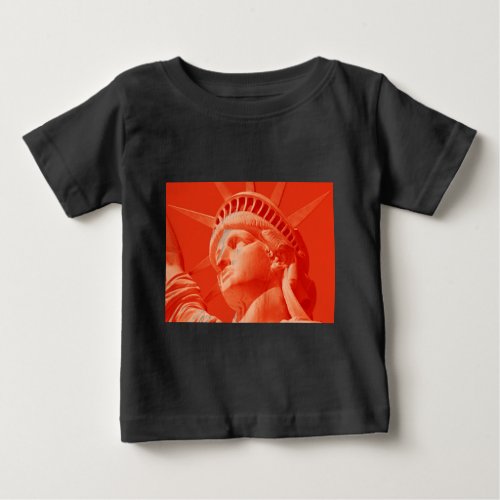 Red Statue of Liberty Baby T_Shirt