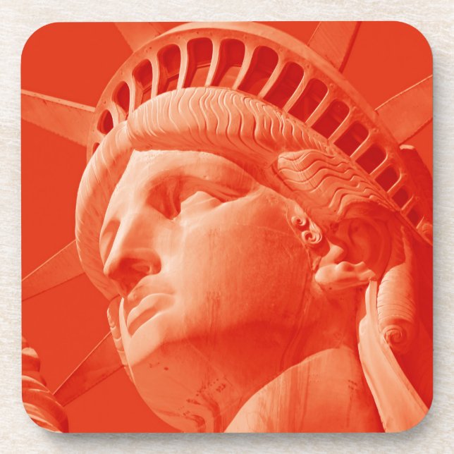 Red Statue of Liberty Coaster (Front)