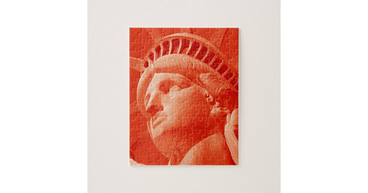 Red Statue of Liberty Jigsaw Puzzle | Zazzle