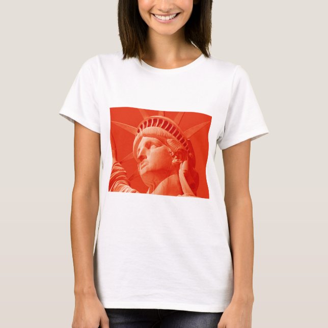 Red Statue of Liberty T-Shirt (Front)