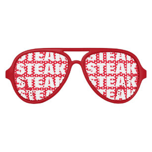 Red steak meat obsession party shades sunglasses