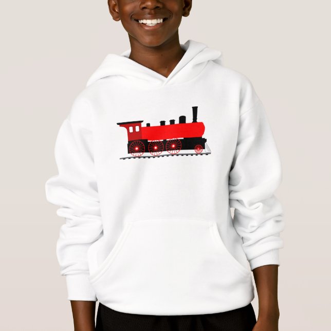Red Steam Engine Hoodie (Front)