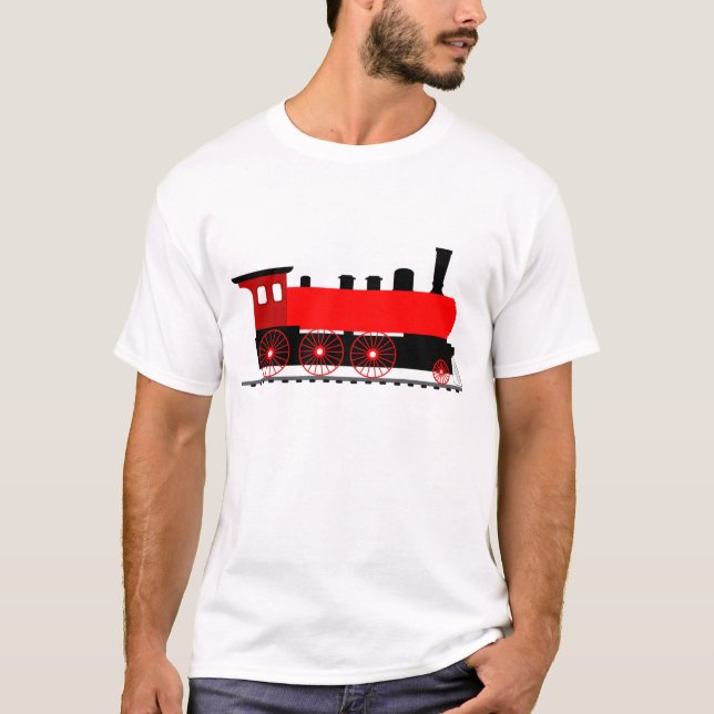 Red Steam Engine T-Shirt (Front)