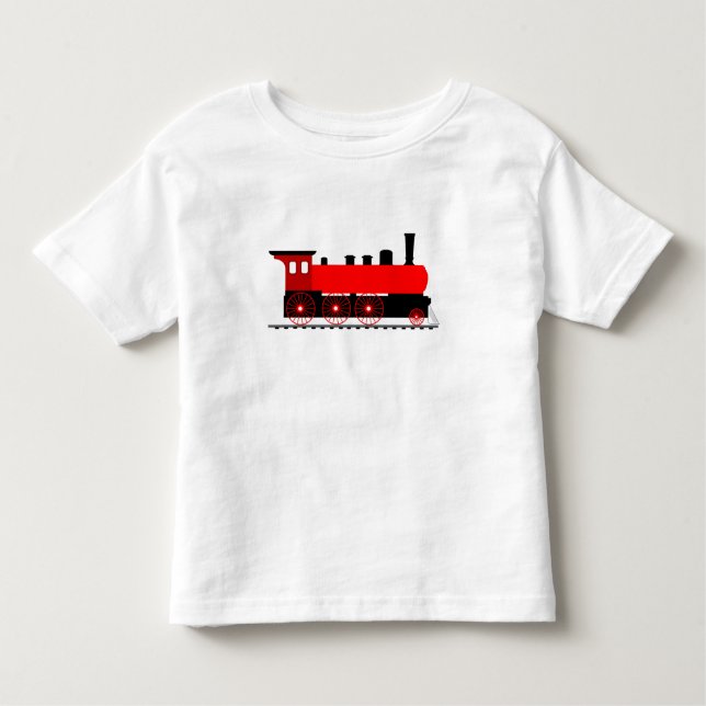 Red Steam Engine Toddler T-shirt (Front)