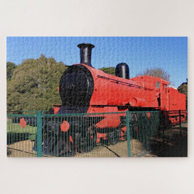 Red steam train locomotive, Lismore Jigsaw Puzzle (Horizontal)