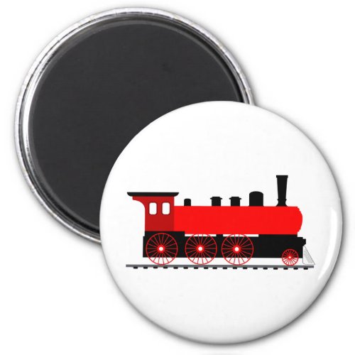 Red Steam Train Magnet