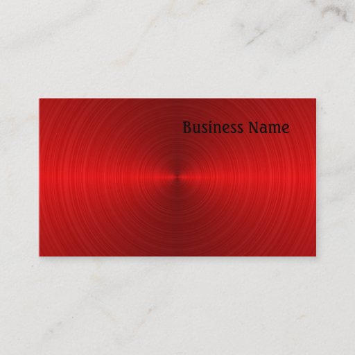 Customizable Red Steel Business Cards