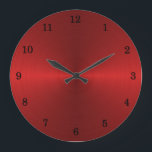 Red Stell Wall Clock<br><div class="desc">Red Stell Wall Clock</div>