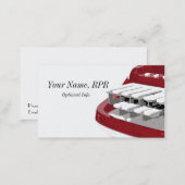Red Steno Machine Court Reporter Business Cards (Front/Back)