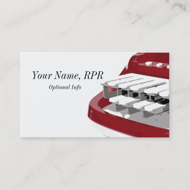 Red Steno Machine Court Reporter Business Cards (Front)