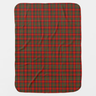 Red Stewart Plaid Baby Blanket