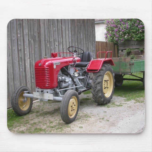 Red Steyr Tractor T84 Mouse Pad (Front)