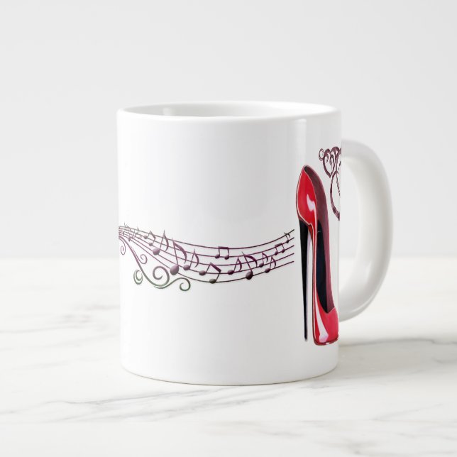 Red Stiletto and Butterfly Specialty Mug (Front Right)