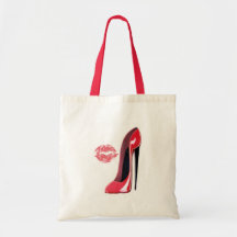 Red Stiletto Shoe and Lips Art