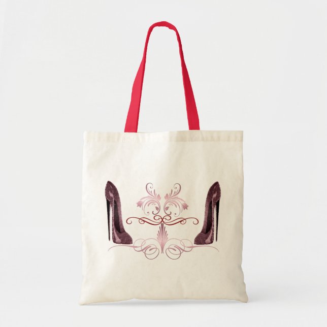 Red stiletto shoes art tote bag (Front)