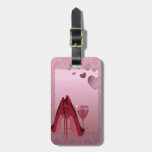 Red Stiletto&#39;s and Pink Hearts Luggage Tag